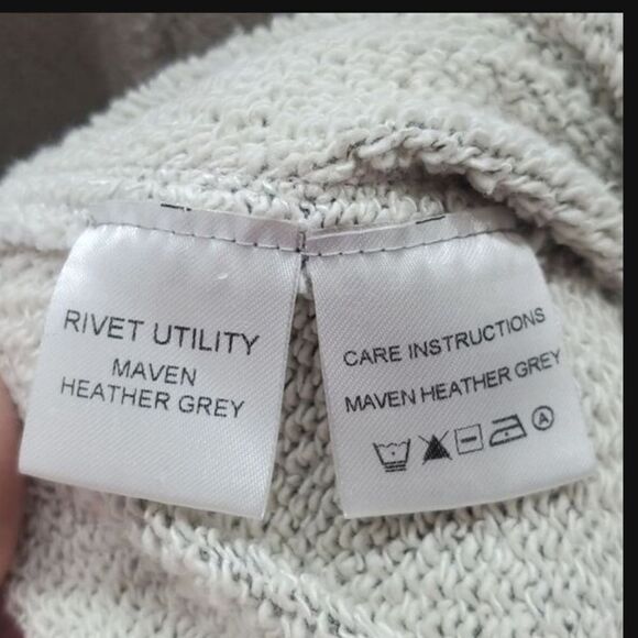 Rivet Utility Lightweight Heather Gray Maven French Terry Jumpsuit Romper Small - Picture 10 of 16